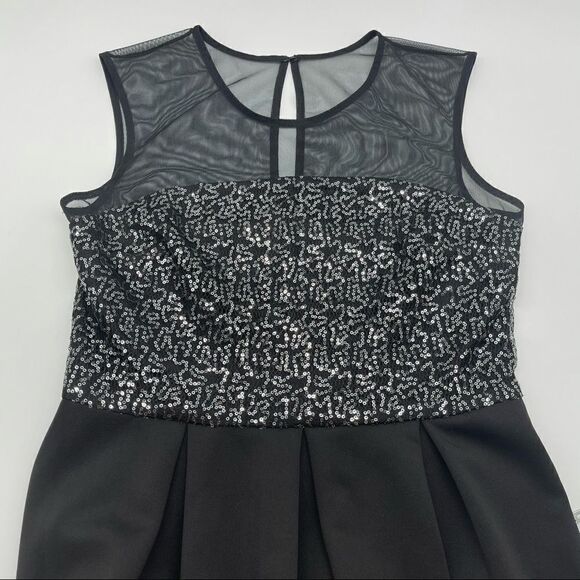 SD Collection Sequin Mesh Scuba Dress Size 10P - Picture 6 of 14